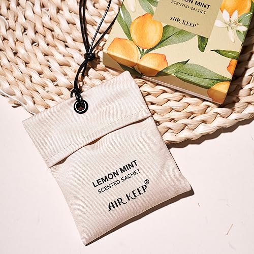 Miniatura 4 de Airkeep Bolsita perfumada de limón y menta para cajón y armario, ambientador de coche para cajones y armarios, fragancia para el hogar