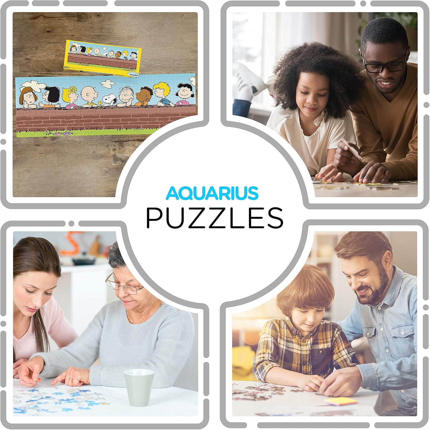 AQUARIUS Peanuts Puzzle (Slim 1000 Piece Jigsaw Puzzle) - Officially Licensed Peanuts Merchandise & Collectibles - Glare Free - Precision Fit - 12x36 Inches