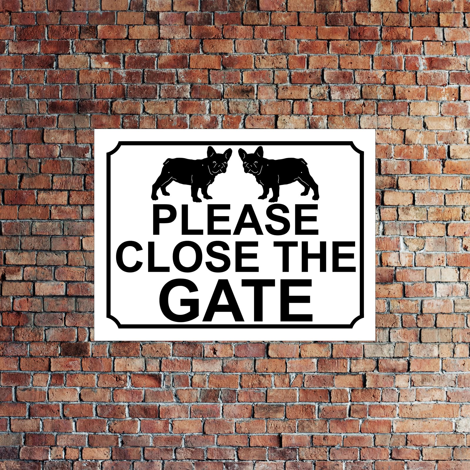 PLEASE CLOSE THE GATE METAL DOG THEME SIGN 150MM X 115MM (165H1S) - Image 4