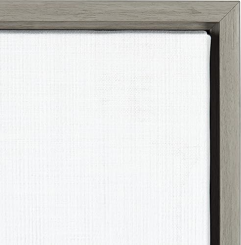 Miniatura 3 de Kate and Laurel Sylvie Studio Fox - Lienzo enmarcado para pared, diseño de zorro de Amy Peterson, 18 x 24 pulgadas, gris