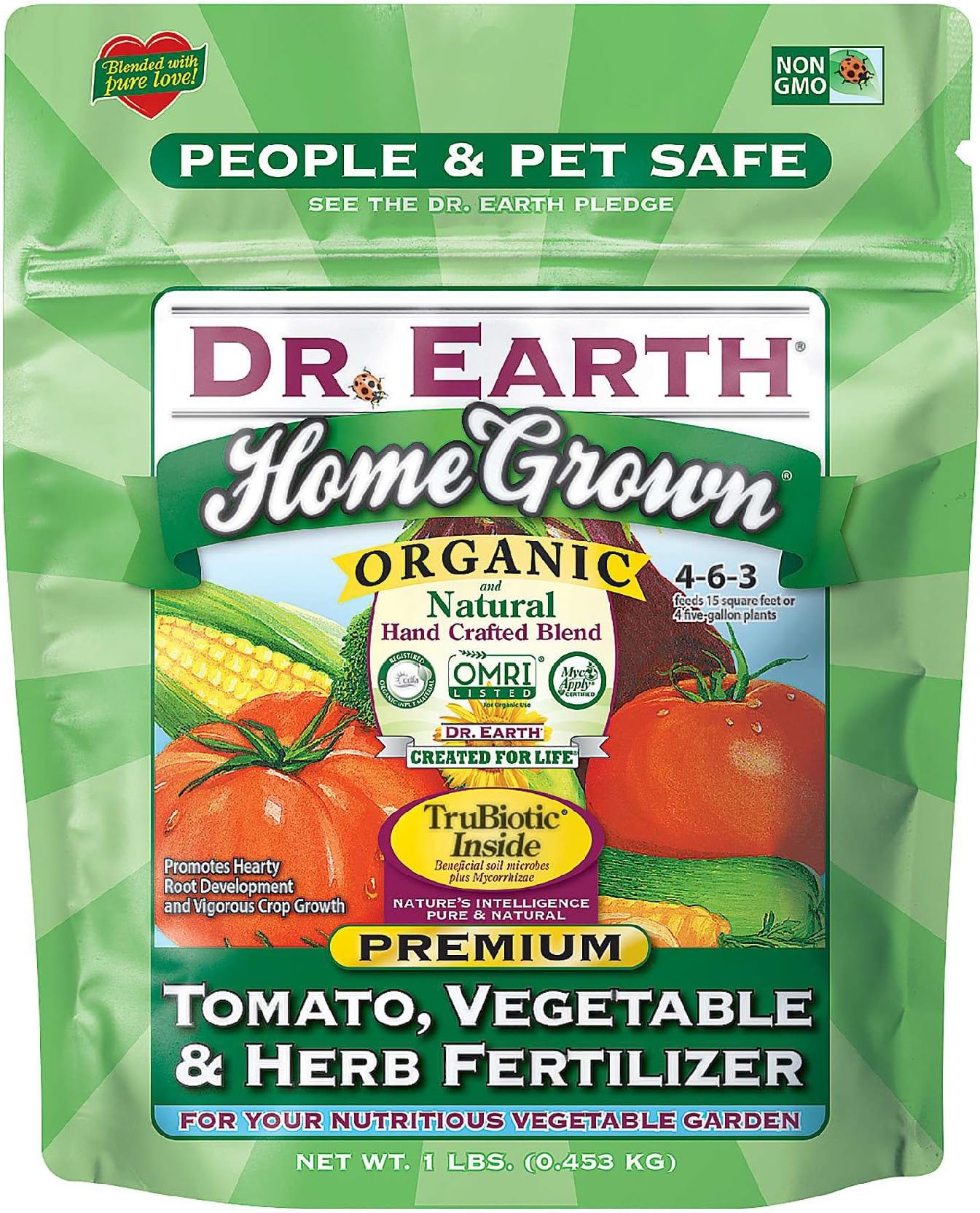 Dr. Earth Organic & Natural MINI Home Grown Tomato, Vegetable & Herb Fertilizer ( 1 lbs )