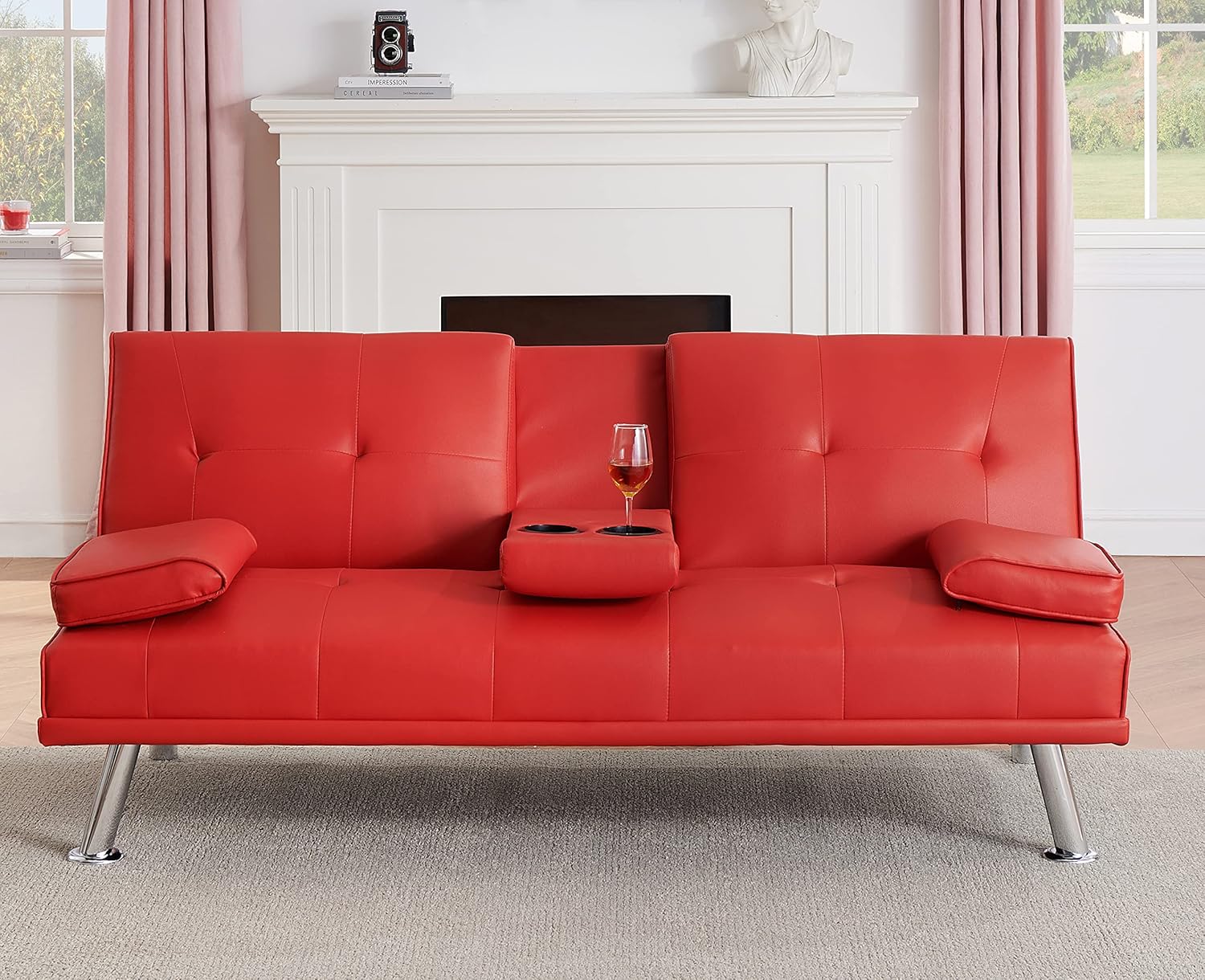 Anwickhomk Upholstered Convertible Folding Sleeper Sofa