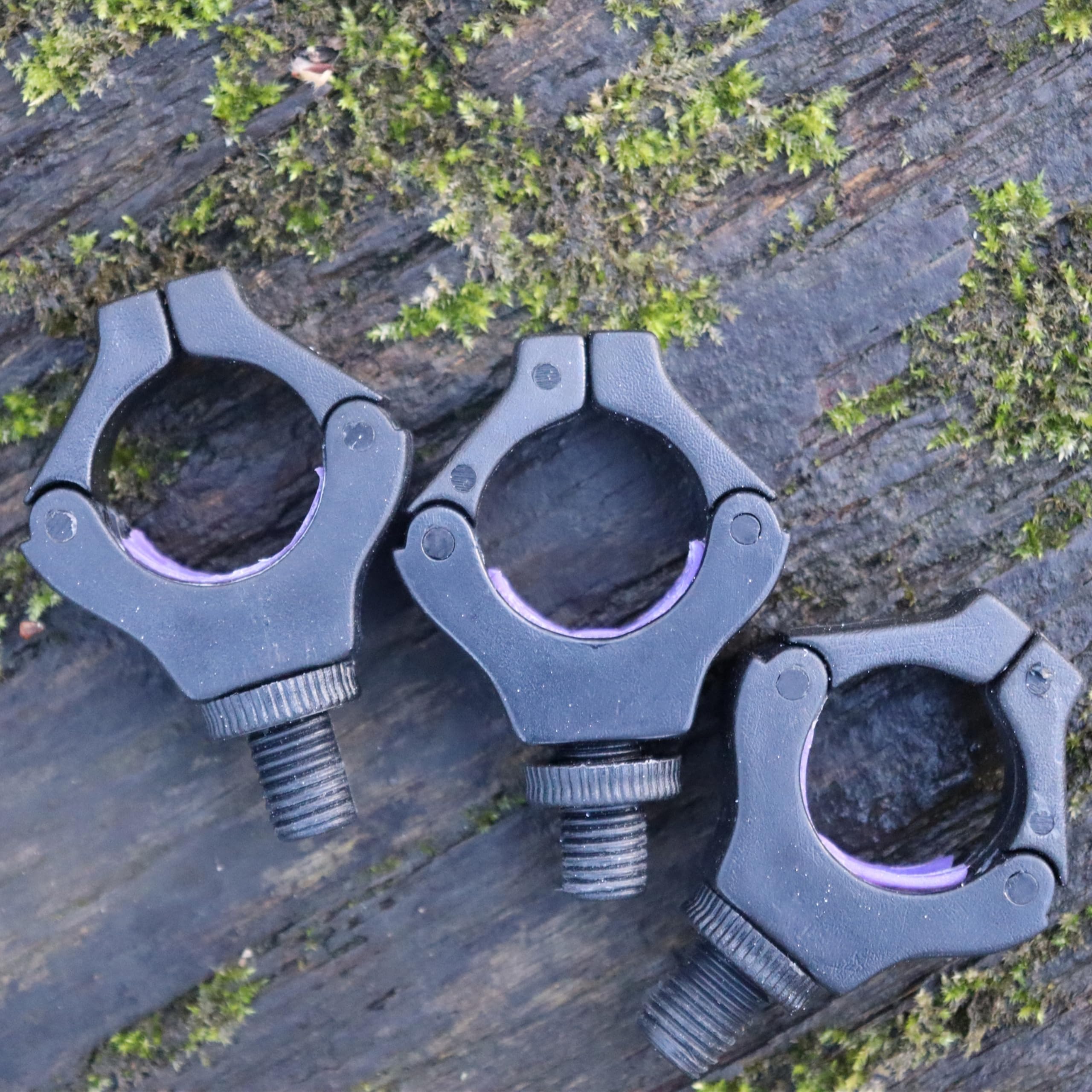 3 x Lidsters Rod Rests Secure Rod Back Butt Rest Carp Fishing (3 x Purple)