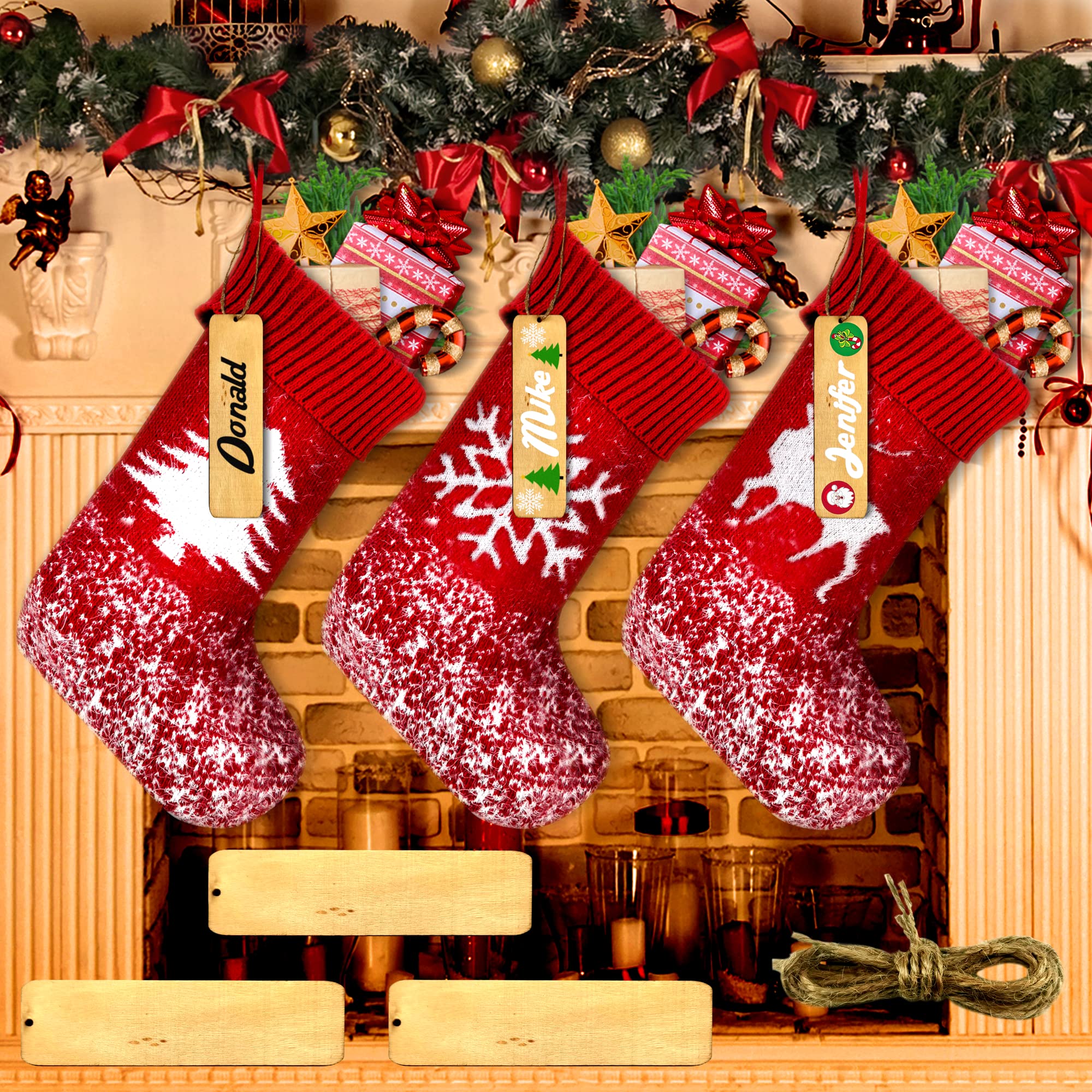 3Pck Christmas Stockings