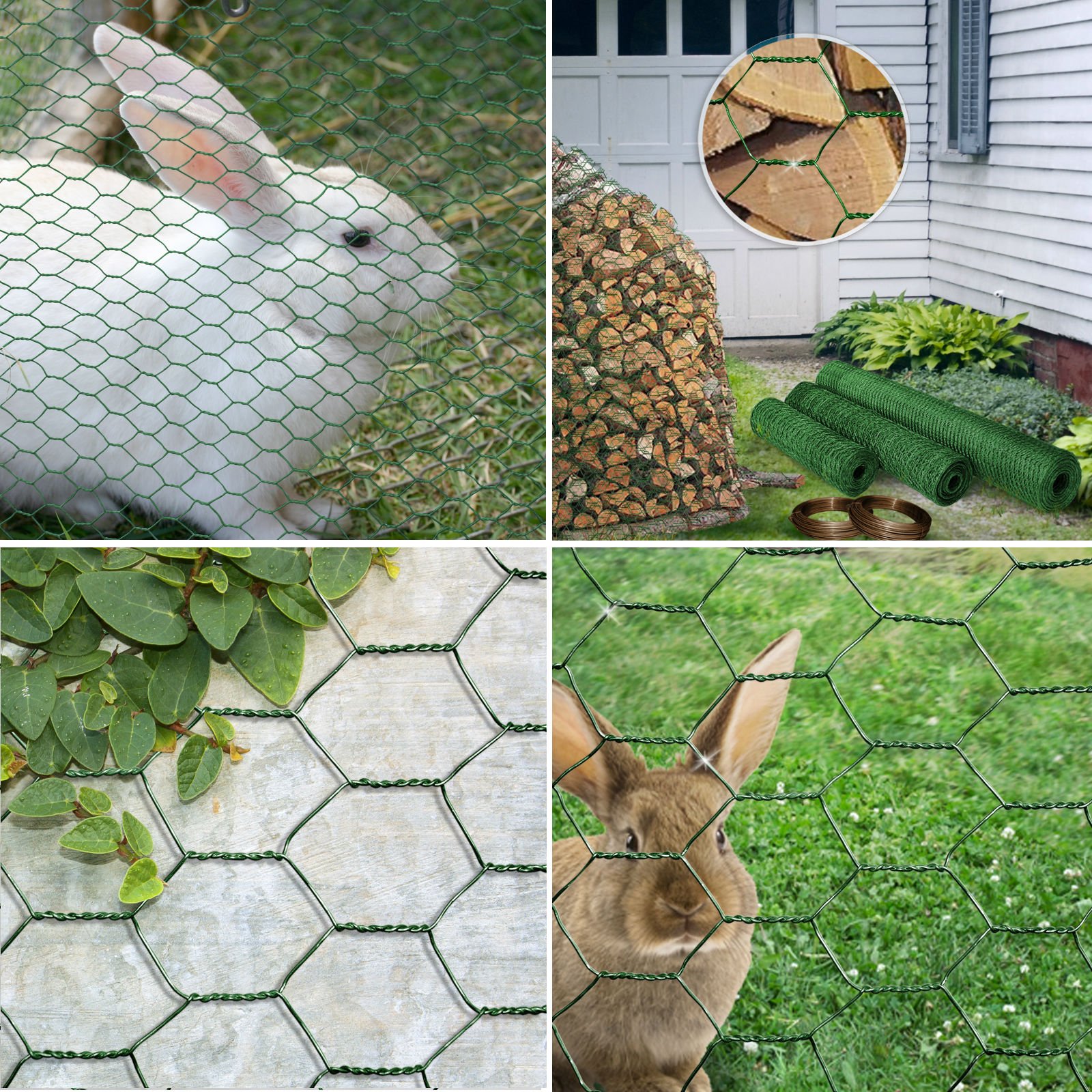casa pura Grillage Poule Vert | Jardin, Balcon, Animaux | Triple Torsion, Grillage Hexagonal | Plusieurs Tailles | Maille 13x13mm - Hauteur 75cm x 25m