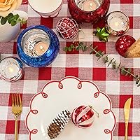 Vista 5 de Table Cloth Rectangle Table-Rustic Gingham Tablecloth Buffalo Plaid Table Cloth for Thanksgiving Christmas Kitchen Dining Room