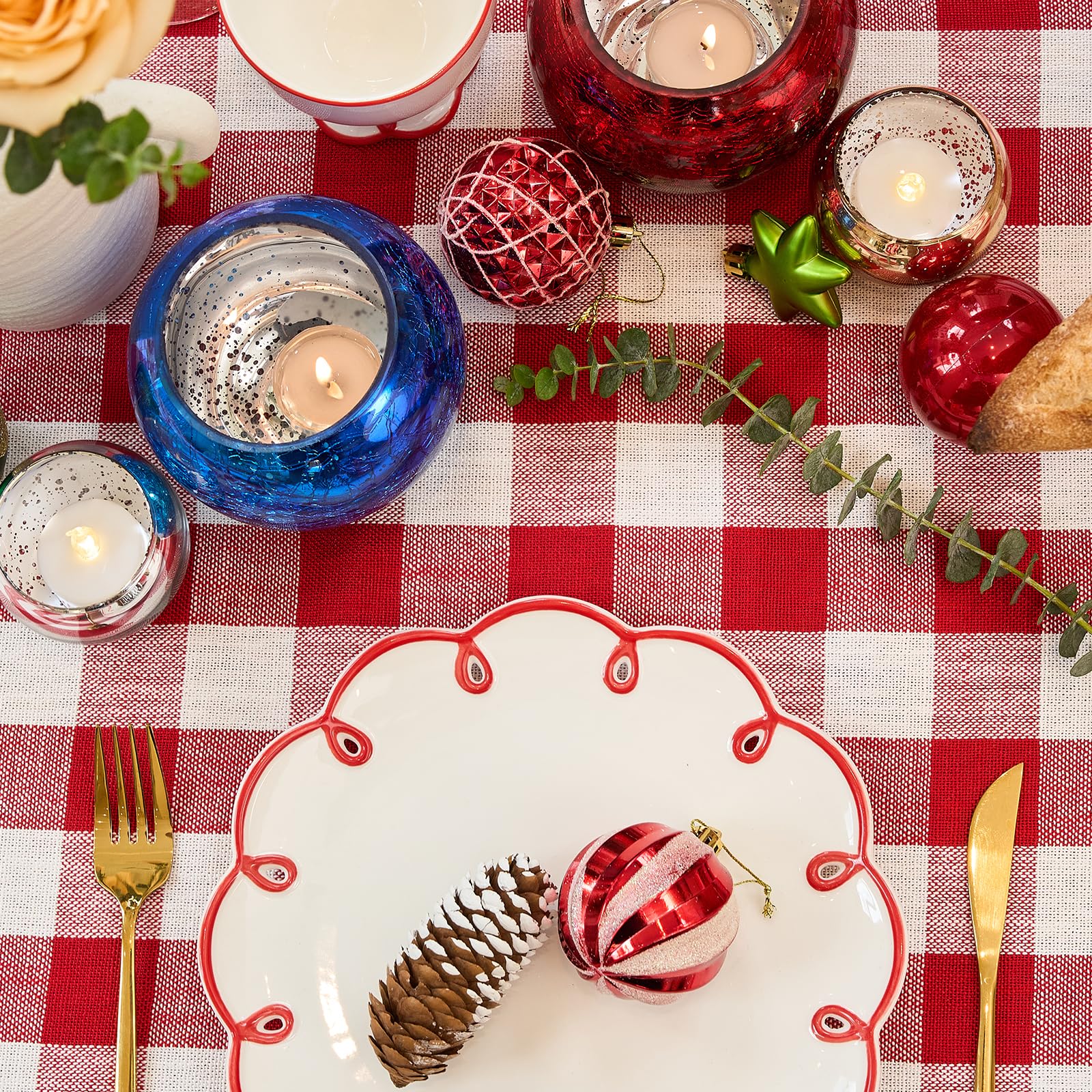 Amazon.com: Midsummer Breeze Table Cloth Square Table-Rustic