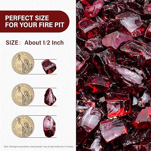 Miniatura 9 de NUPICK Vidrio ignífugo de 10 libras, vidrio reflectante de 12 pulgada, compatible con vidrio para hoguera y vidrio de chimenea, color negro