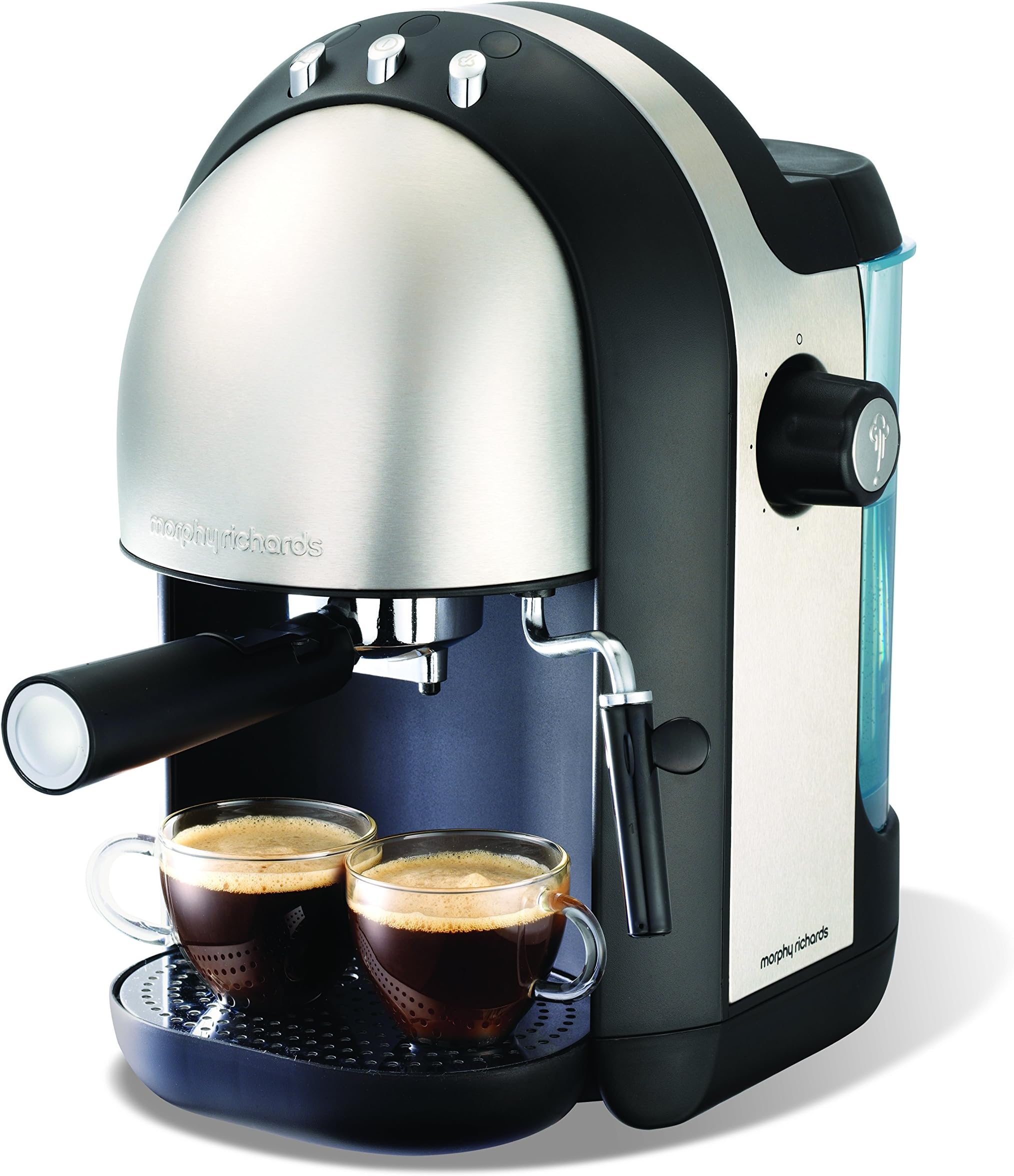 Morphy Richards Accents Espresso Coffee Maker 172004 Black/Stainless Steel
