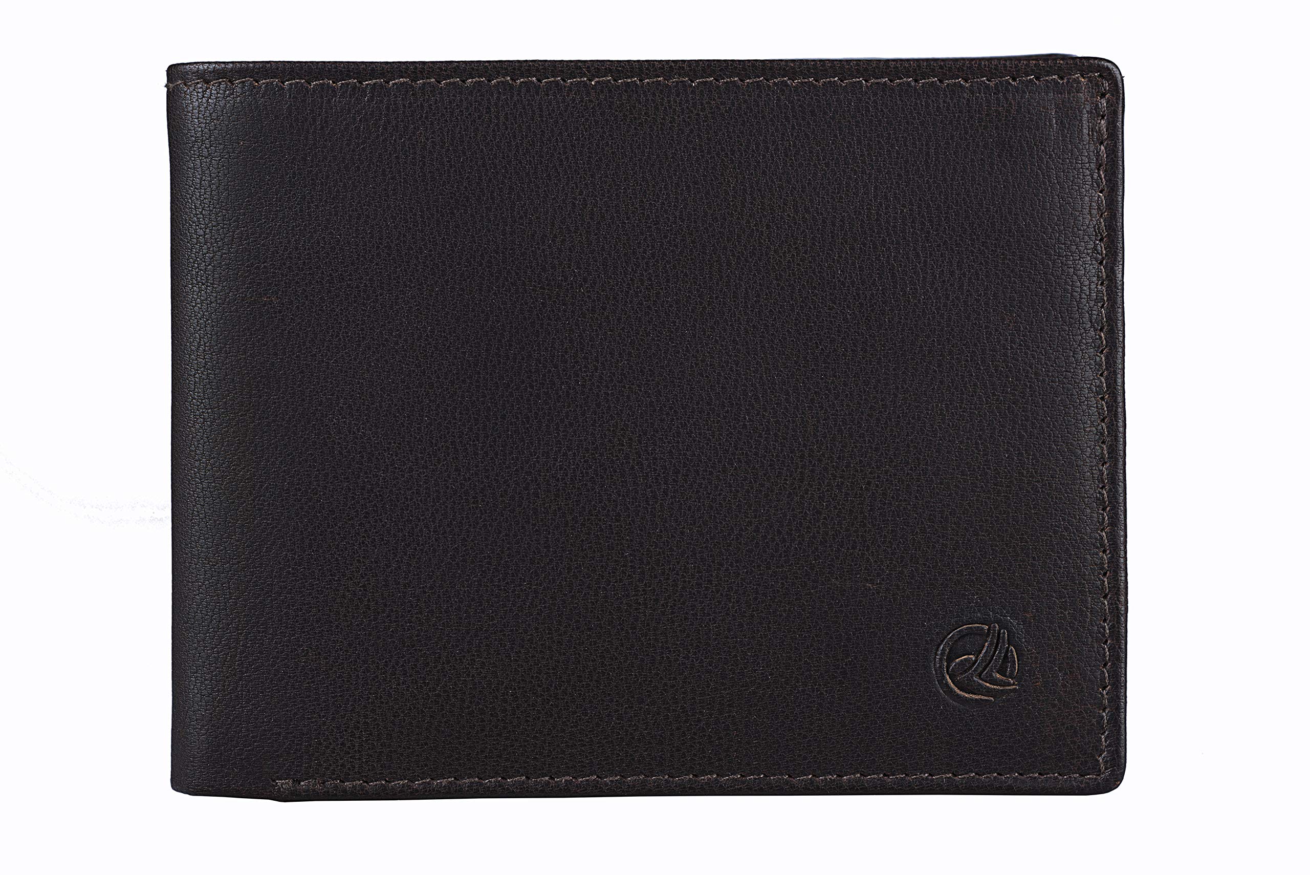 Antonio Valeria Jim, Brown RFID Blocking, Slim, Minimalist, Premium Leather Wallet for Men