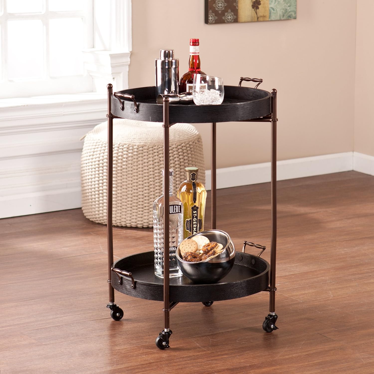 round bar cart