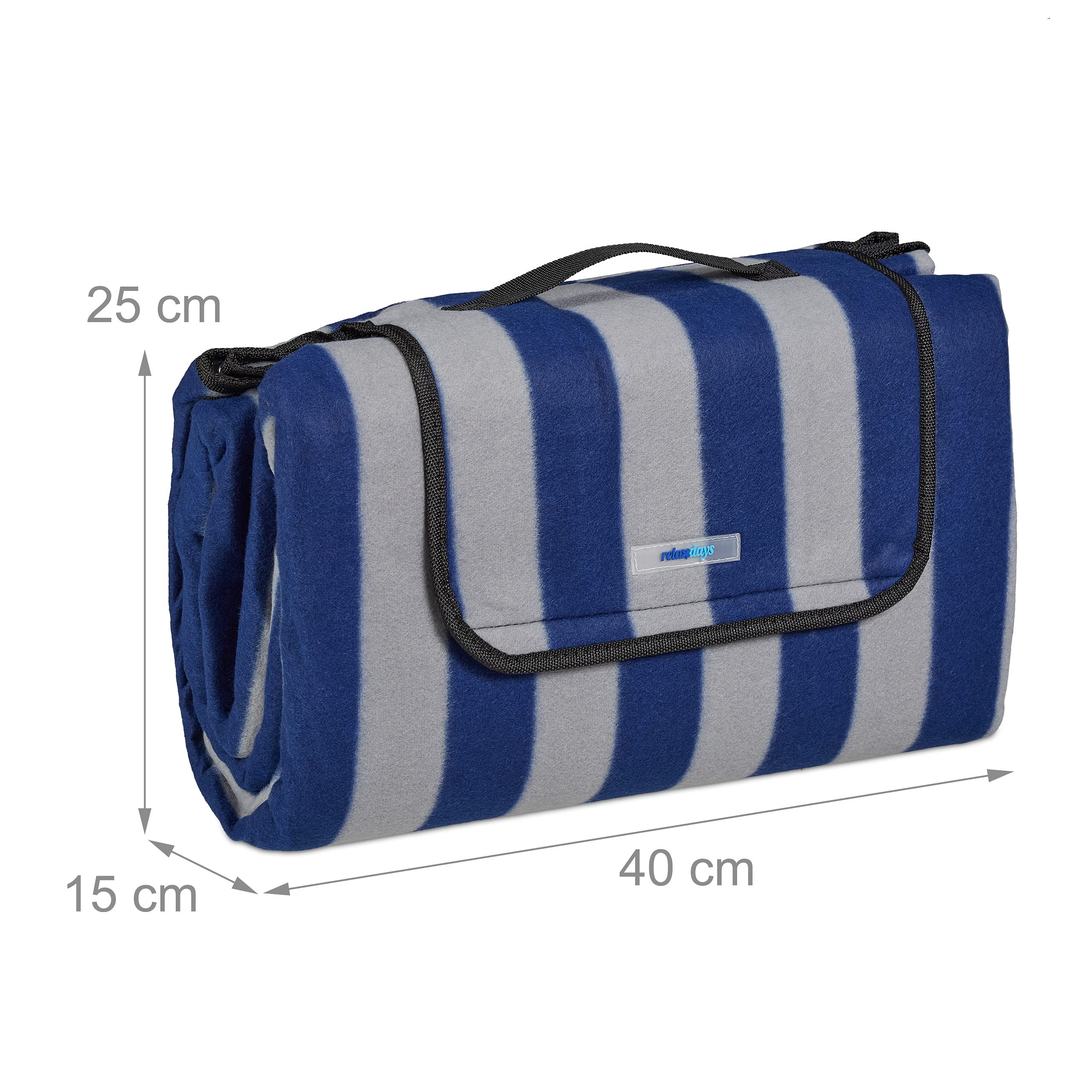 Coperta da Picnic Impermeabile 200x200cm,Plaid blu rosso Grande Coperta da Picnic Lavabile in Lavatrice,Portatile Tappetino da Spiaggia Pieghevole con Manici per Viaggi,Campeggio All'aperto,Parchi