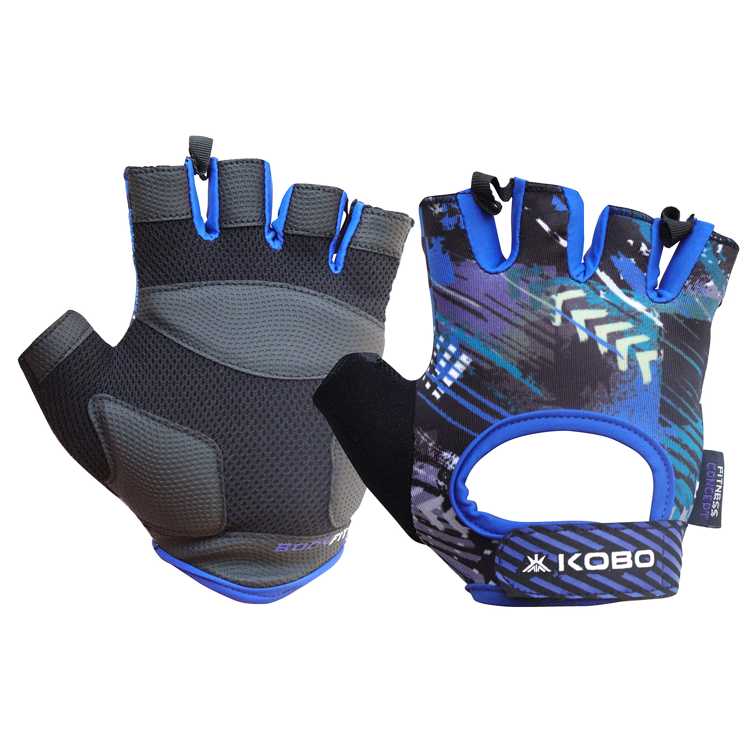 Kobo WTG-35-MEDIUM Weight Lifting Gym Gloves with Anti Slip Grip Support for Good Grip Hand Protector Ideal for Weightlifting, Crossfit Training, Fitness, Pull Ups, Medium