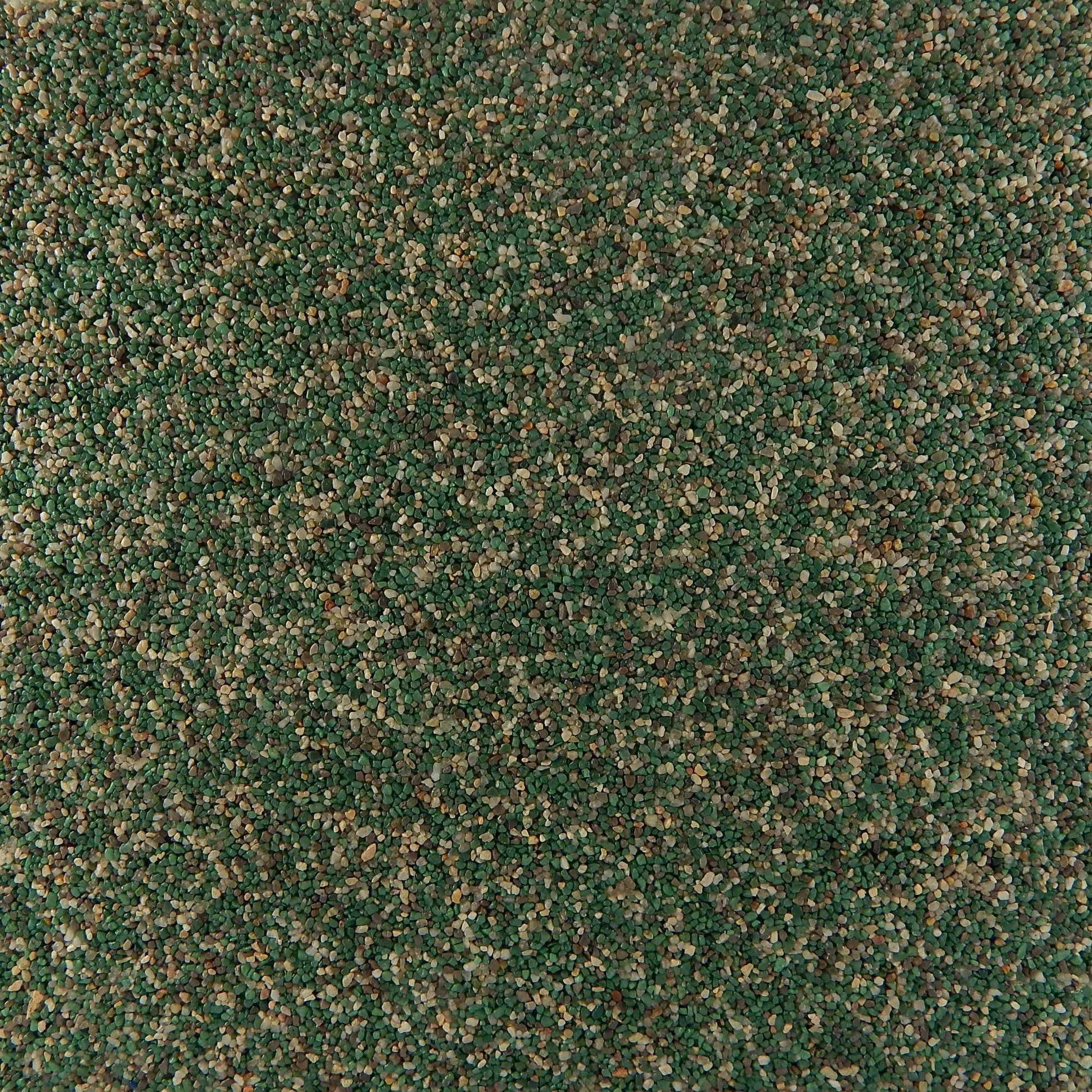 Terralith Buntsteinputz 14kg in grün-beige, Sockelputz für Innen und Außen mit Reinacrylat Bindemittel aus Naturstein, 1-2mm Körnung (BSP13)