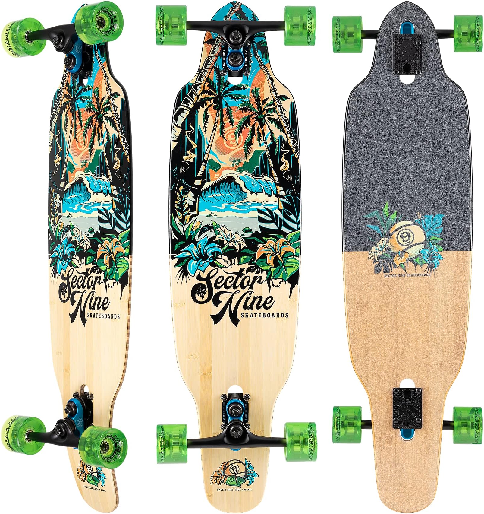 Sector 9 Longboard Aina Striker Kicktail Drop Thru 9.5" x 36.5"