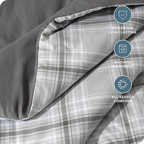 Miniatura 2 de Bare Home Juego de edredón, tamaño Queen, ultrasuave, alternativa de plumón de ganso, serie 1800 premium, edredón cálido para todas las estaciones