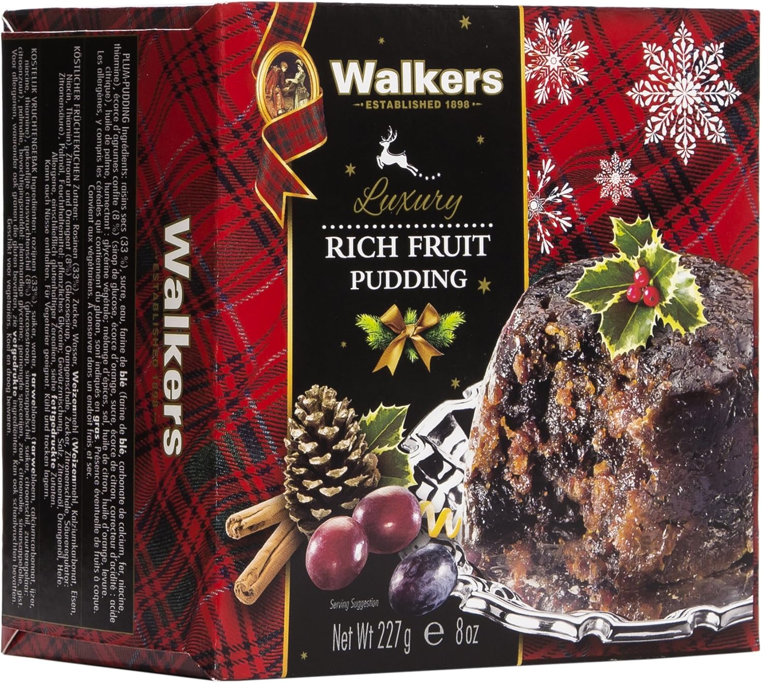 Walkers Rich Fruit Christmas Pudding 227 g Amazon.co.uk Grocery