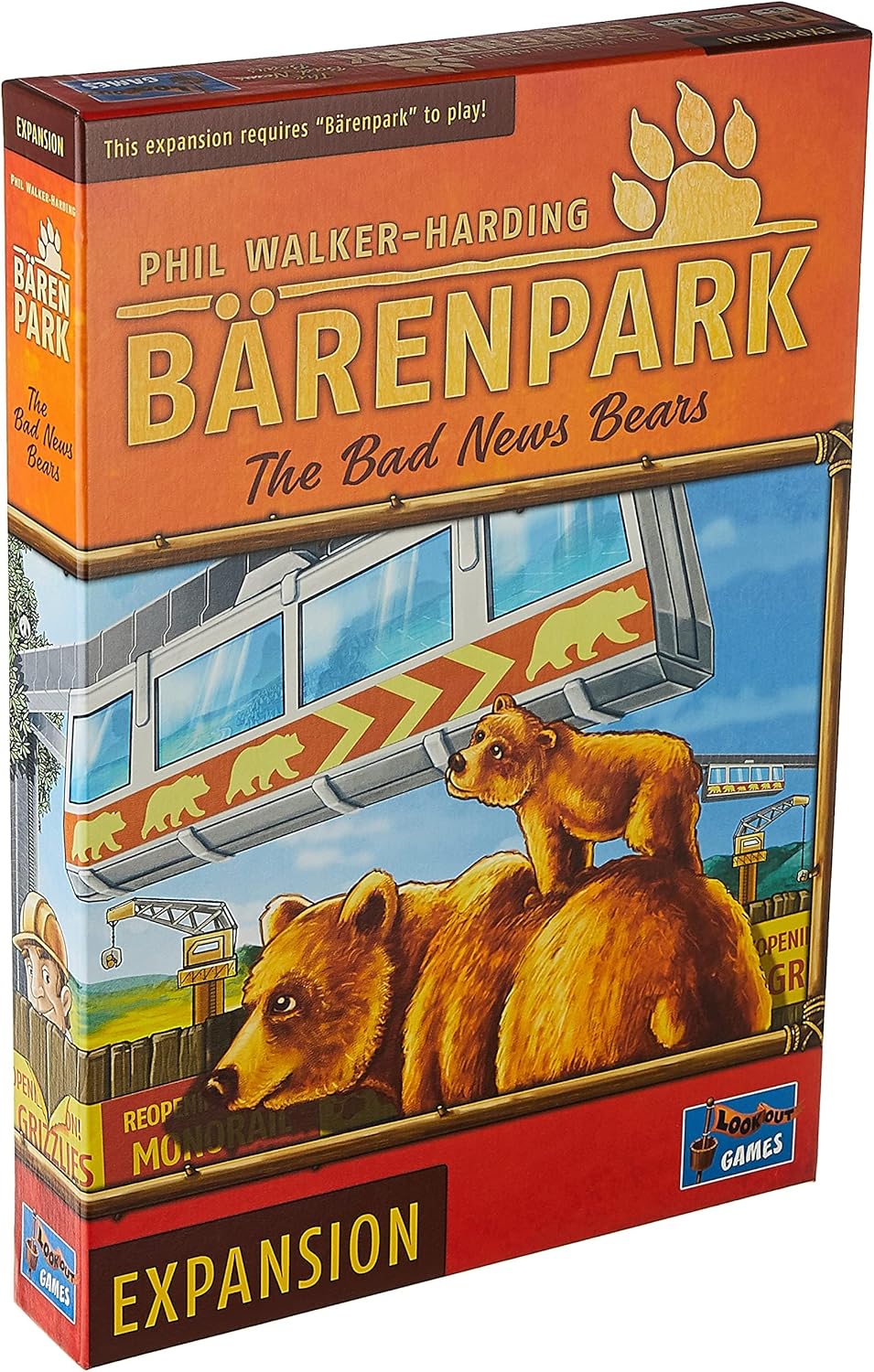 Barenpark Bad News Bears Board Game Expansion | Strategy Game | Fun Zoo Animal Themed Puzzle Game for Adults and Kids | Ages 8+ | 2-4 Players | Average Playtime 30-45 Minutes | Made by Lookout Games