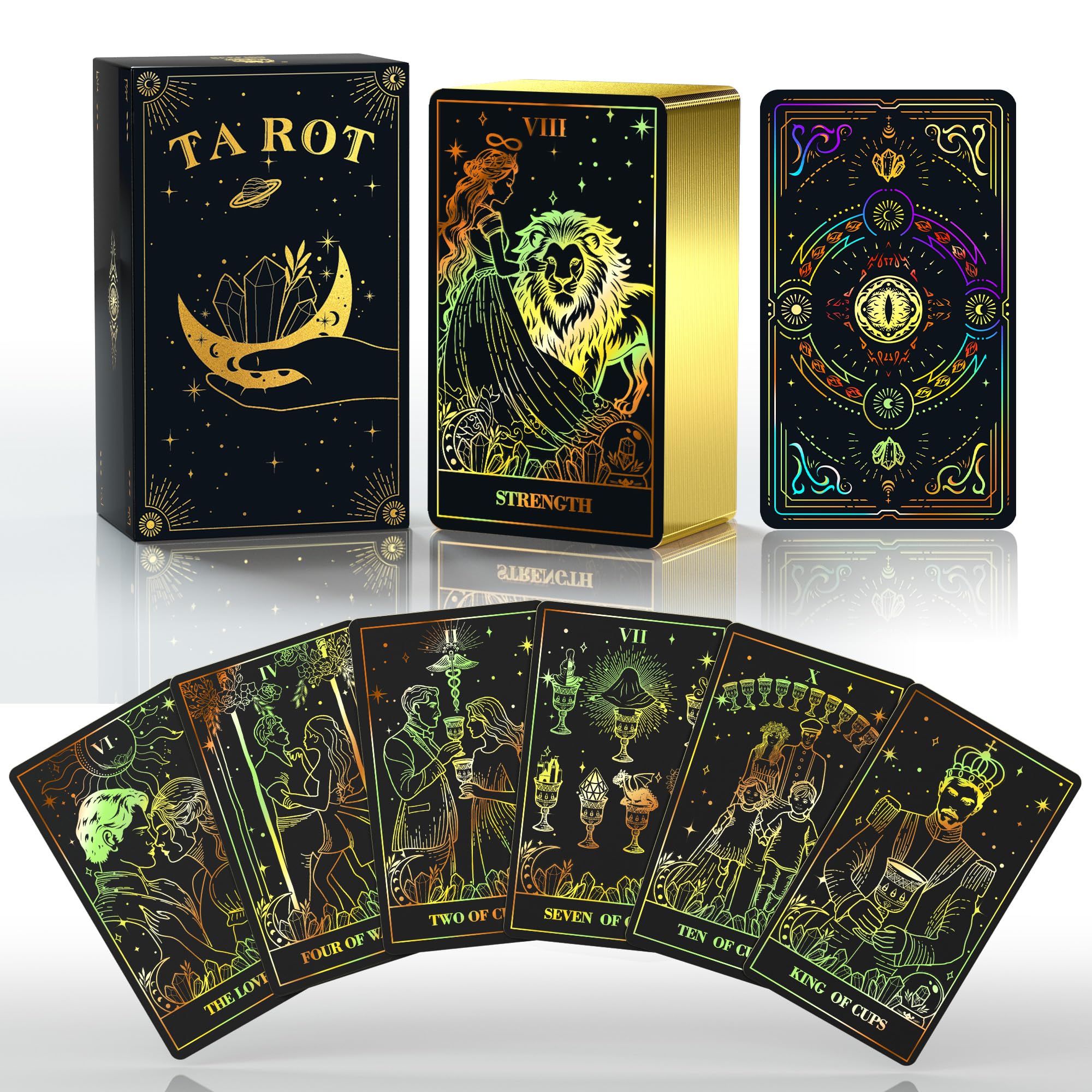 Amazon.co.jp: WJPC ゴールドホイルエッジ タロットカード ガイド