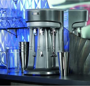 Hamilton Beach Commercial Commercial HMD400R Triple-Spindle Drink Mixer, 3 Speed Universal Motors, Hands-Free Operation, NSF Certified