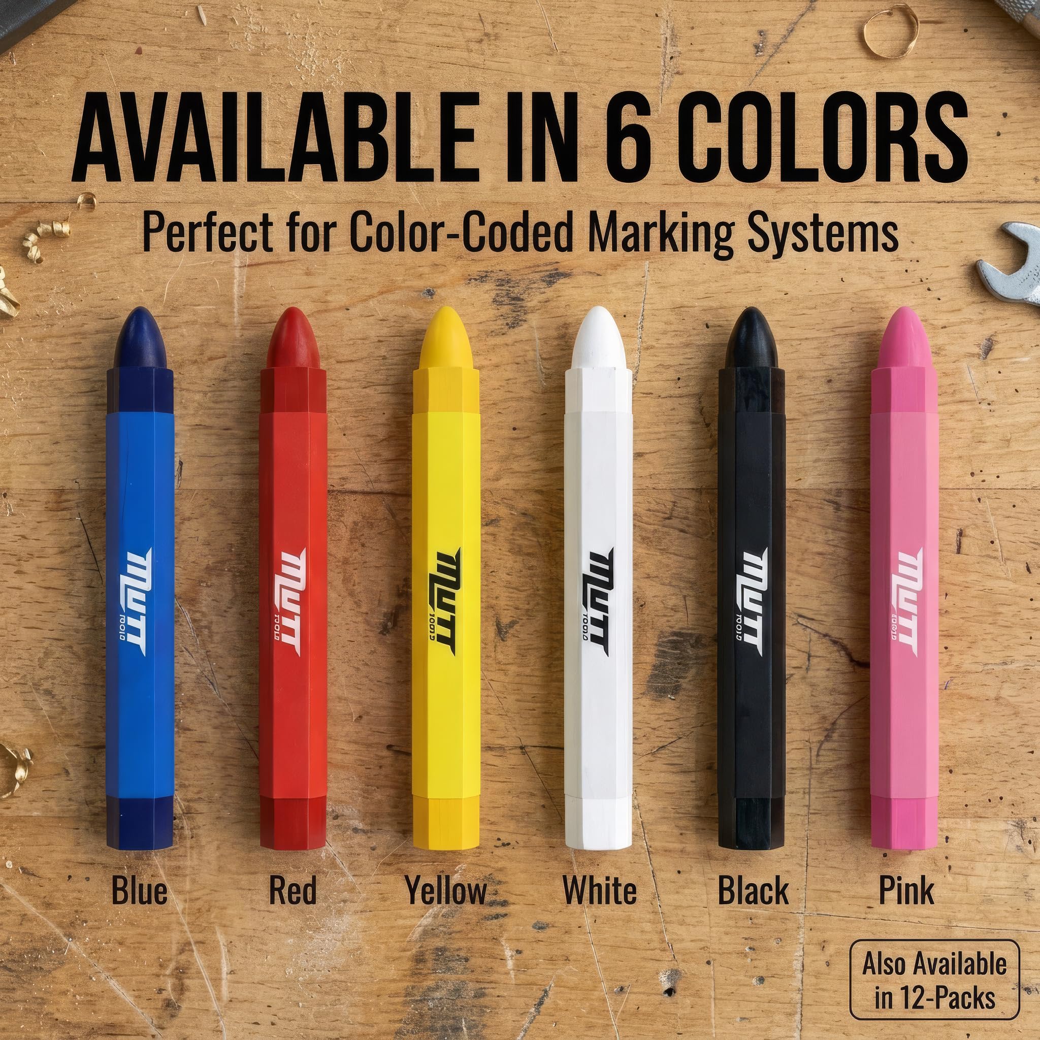 Mutt Tools Blue Lumber Crayons 12 Pack - Construction Crayon — Amazon image 6
