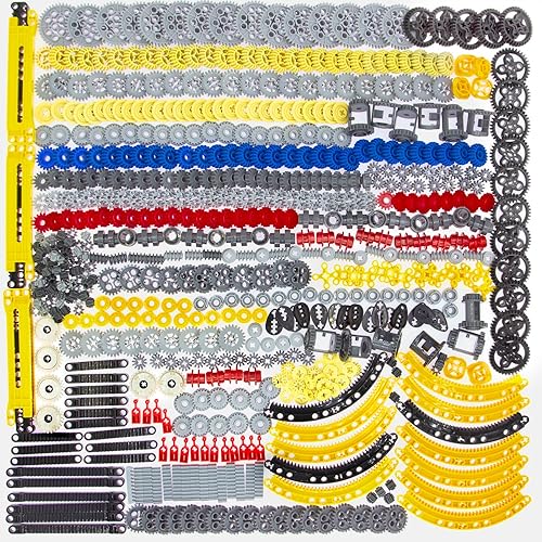 699pcs Technic-Parts-Gears Axle-Pin-Connector Compatible con Kit de motor diferencial de engranajes helicoidales de leva técnico engranajes