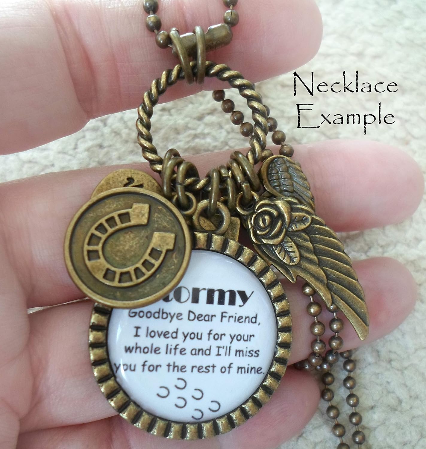 If Love Could Have Saved You Horse Memorial, Custom Name, Purse Clip, Backpack Clip, Key Chain or Necklace, Unisex Design, Sympathy, Bereavement Gift, Loss of Horse