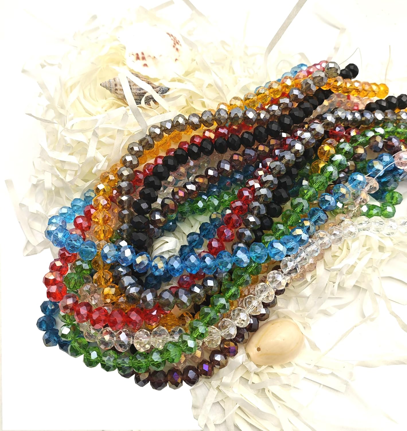 Catotrem 6mm Glass Beads Faceted Glass Bead Colorful Crystal Loose Beads for Jewelry Making DIY(800) - Image 4