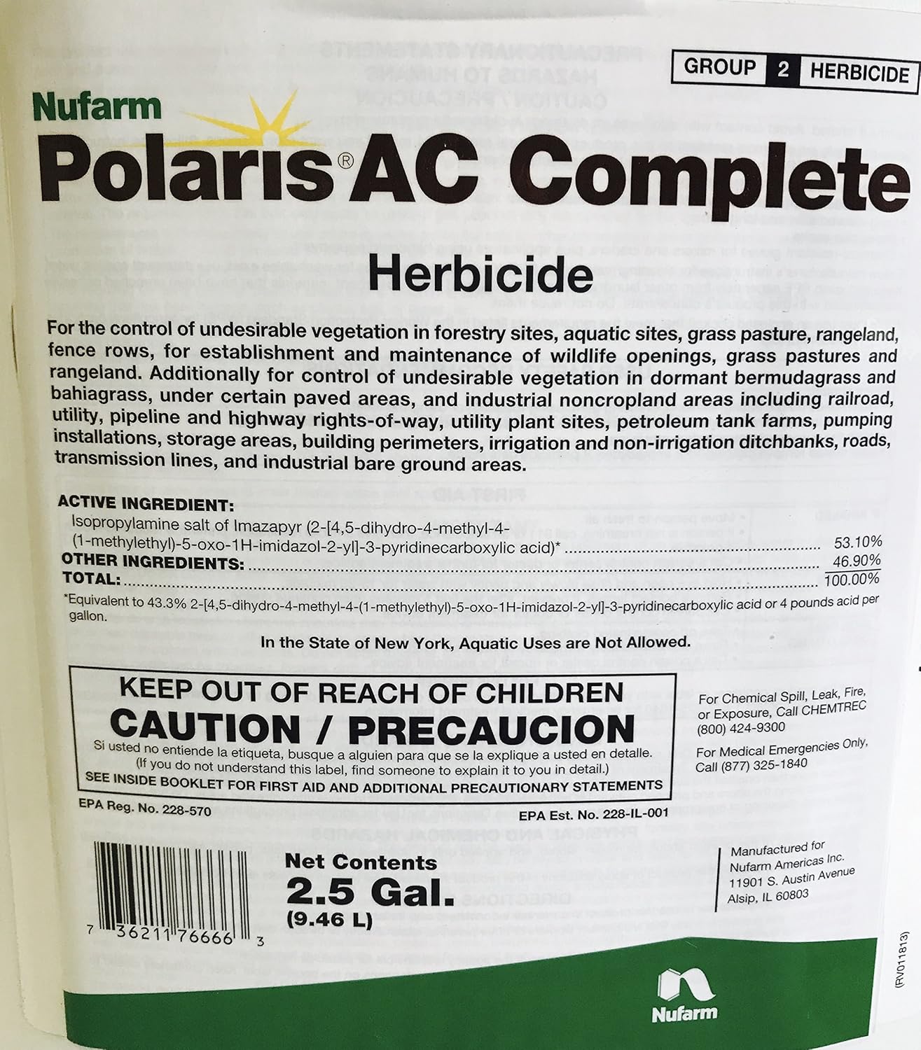 Herbicide 2.5 Gallons Imazapyr