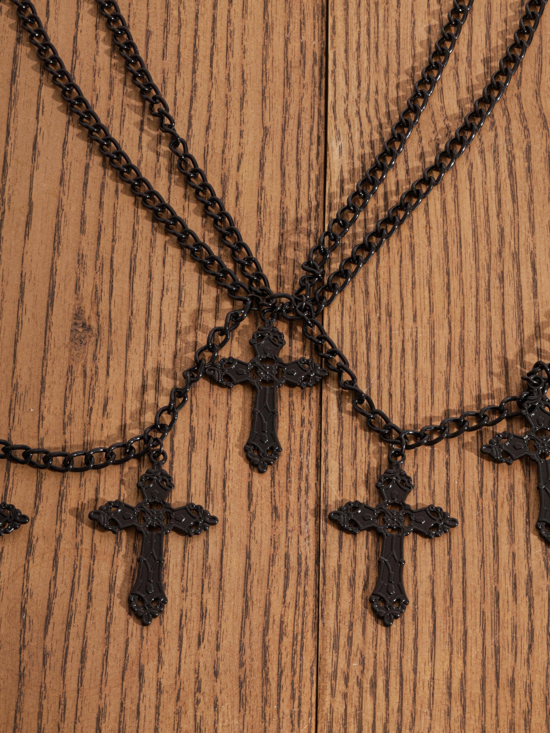 Sacina Gothic Cross Waist Chain & Belt - Emo, Punk, Grunge Accessories: Black