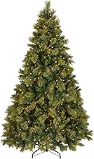 [63% off] National Tree Company 7.5 ft Pre-Lit Carolina Pine Artificial Christmas Tree, 750 Clear Lights, 1,399 Tips, Includes Stand, Green