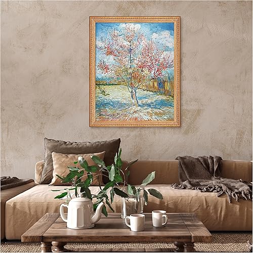 Miniatura 484 de A&T ARTWORK The Starry Night de Vincent Van Gogh. Tamaño del marco: 36 x 30 pulgadas, tamaño de la imagen: 30 x 24 pulgadas, reproducciones clásicas