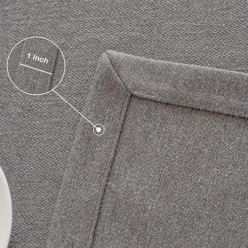 Miniatura 2 de Mantel auxiliar cuadrado pequeño color gris liso, lavable, pesado, resistente a las arrugas, suave mantel de mesa de casa de campo para decoración