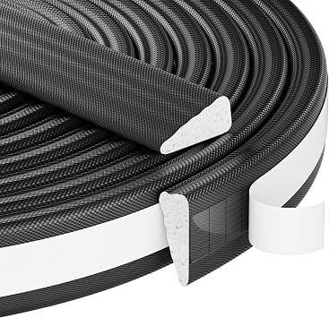 118 Wedge Shape Window Weather Stripping, Door Seal Strip, Foam Window Insulation Seal, Soundproofing Self Adhesive Tape Filler for Gap, Noise Drafts Blocker, Easy to Install, Black