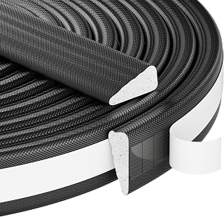 196” Wedge Shape Window Weather Stripping, Door Seal Strip, Foam Window Insulation Seal, Soundproofing Self Adhesive Tape Filler for Gap, Noise Drafts Blocker, Easy to Install, Black