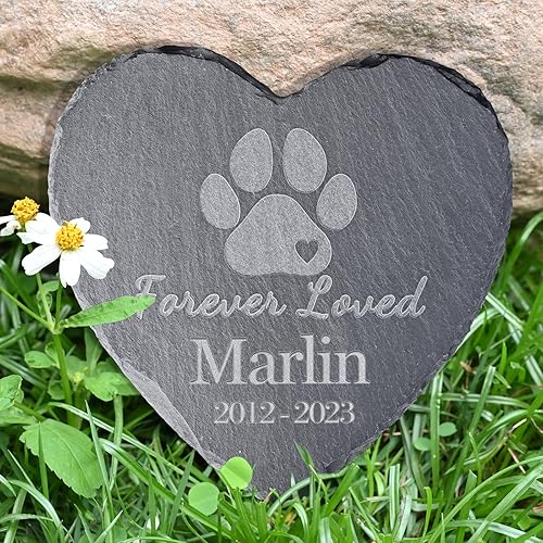 Miniatura 3 de Piedras conmemorativas para mascotas, regalos, regalos para perros con pérdida de condolencias, marcador de tumba de duelo, en memoria, estilo C, 6