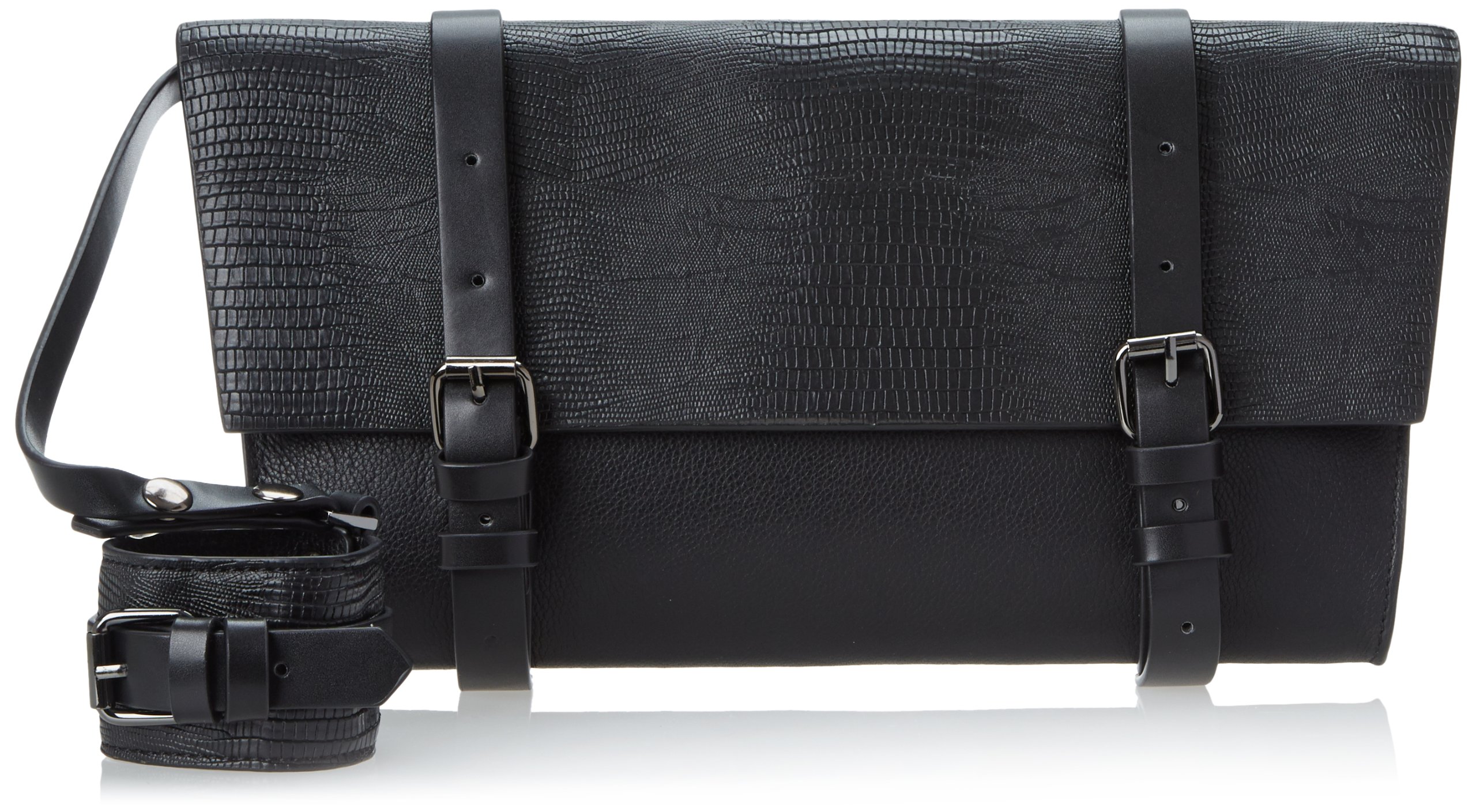 BCBG Jagger Buckle Strap Clutch W/Leather Cuff