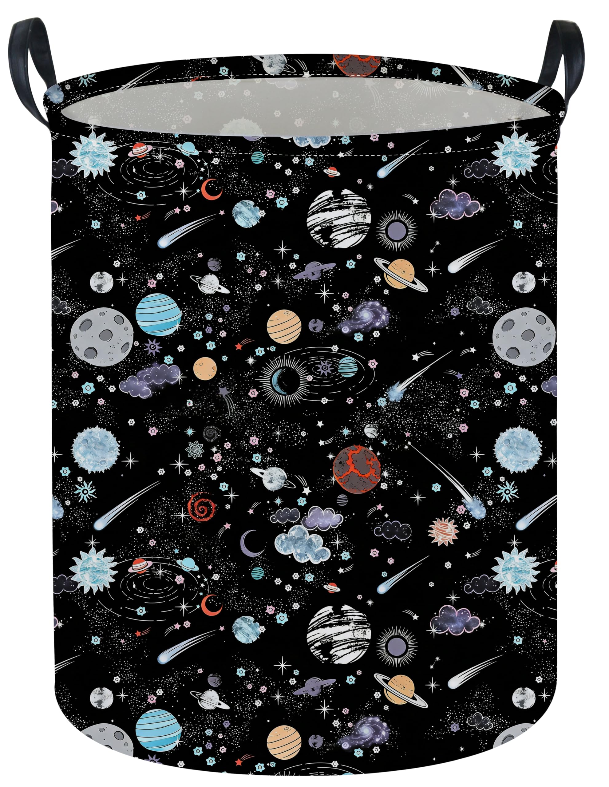 Moon and Stars Laundry hamper Baby Laundry Hamper Collapsible Canvas Waterproof Storage Bin for Kids Clothes Organizer Basket Clothes hamper Star Room Decor(Moon)