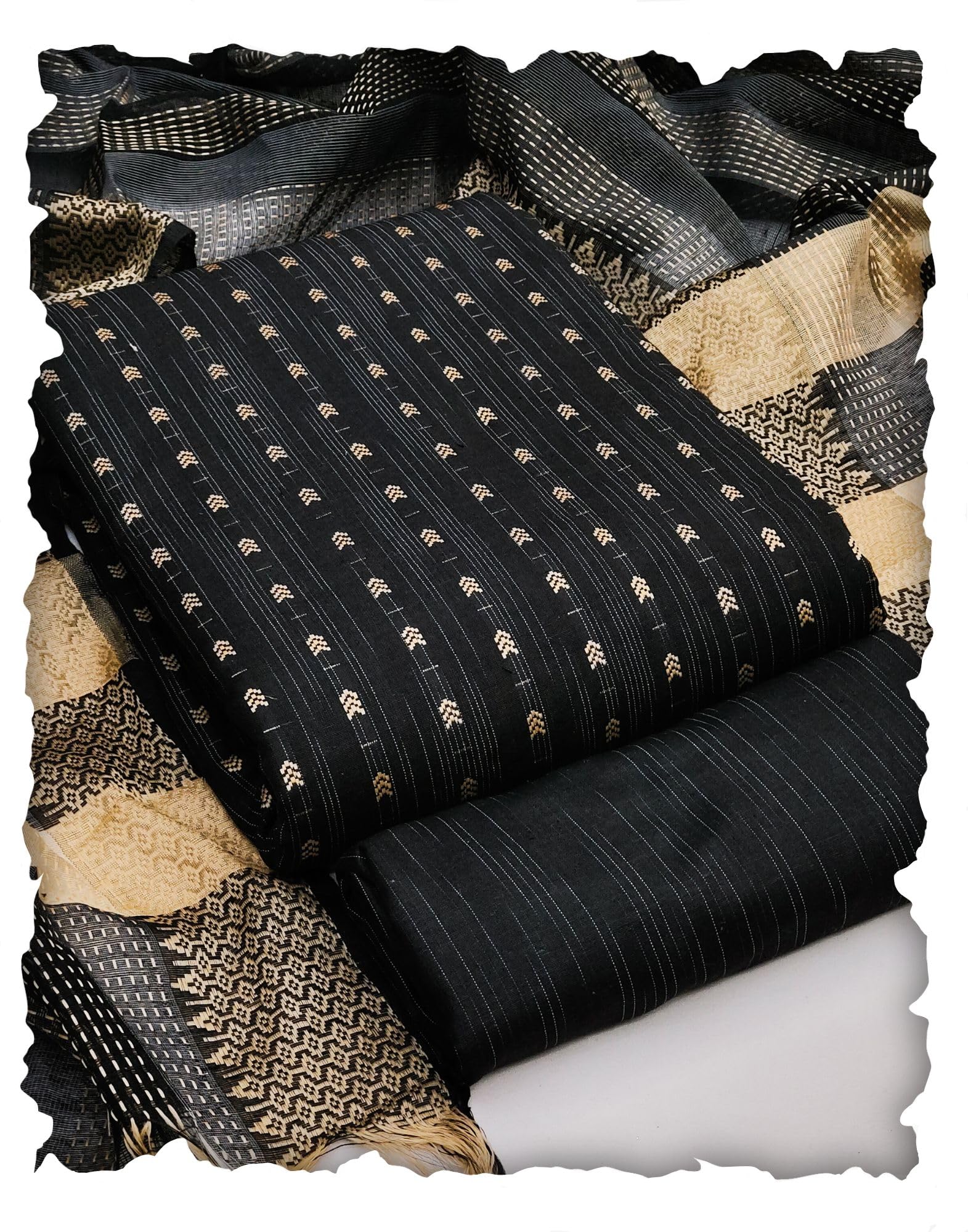 Cotton Jacquard Embroidery Unstitched Dress Material – Punjabi Suit, Churidar Material, Pakistani Suits for Women with Dupatta & Bottom-image-13