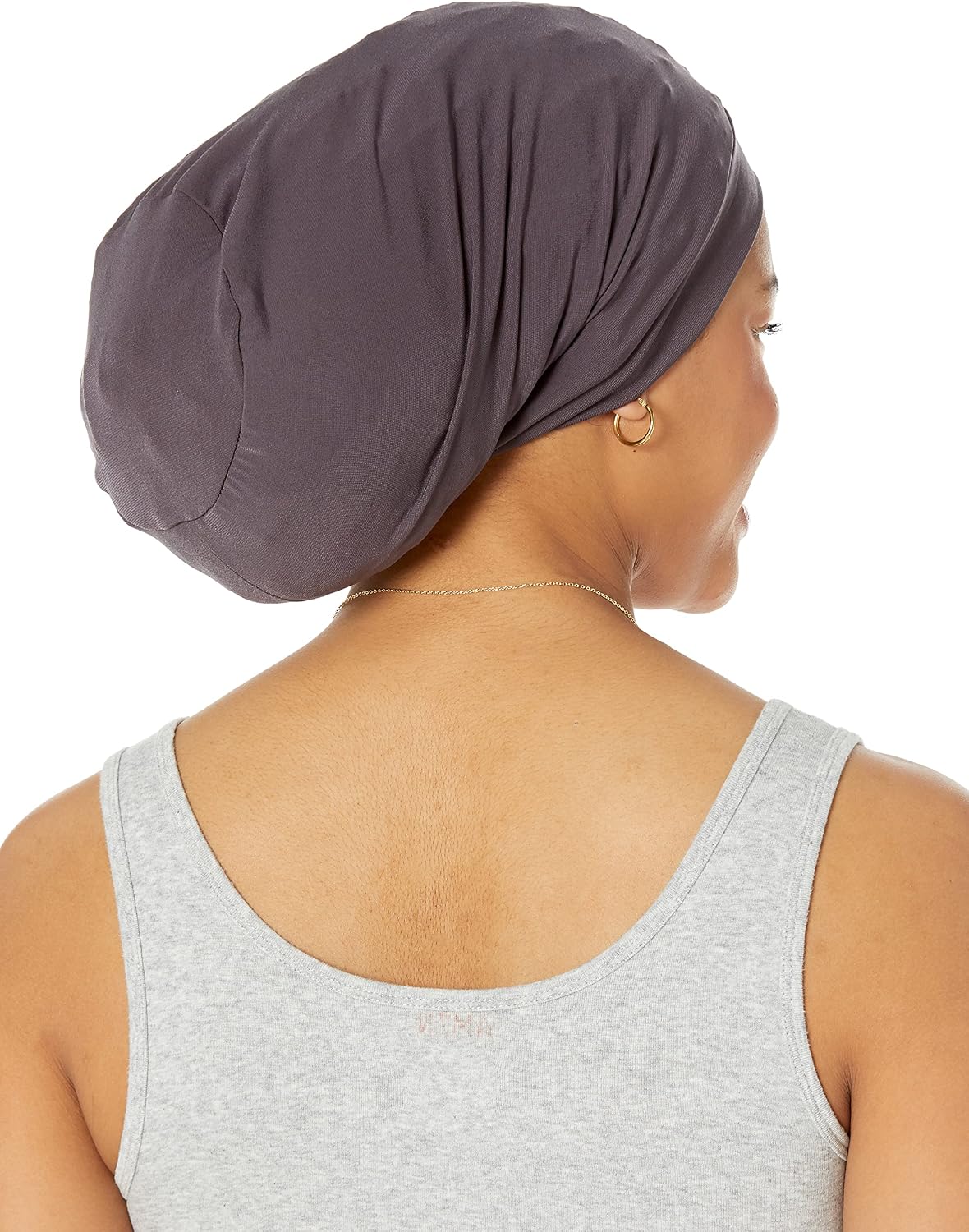 Fairy Black Mother Dreadlocks Loc Cap – Satin Bonnet Alternative for Locs, Men & Women Hair Cap for Sleeping & Everyday Wear, Breathable Stretch Fit (Grey,XLarge)