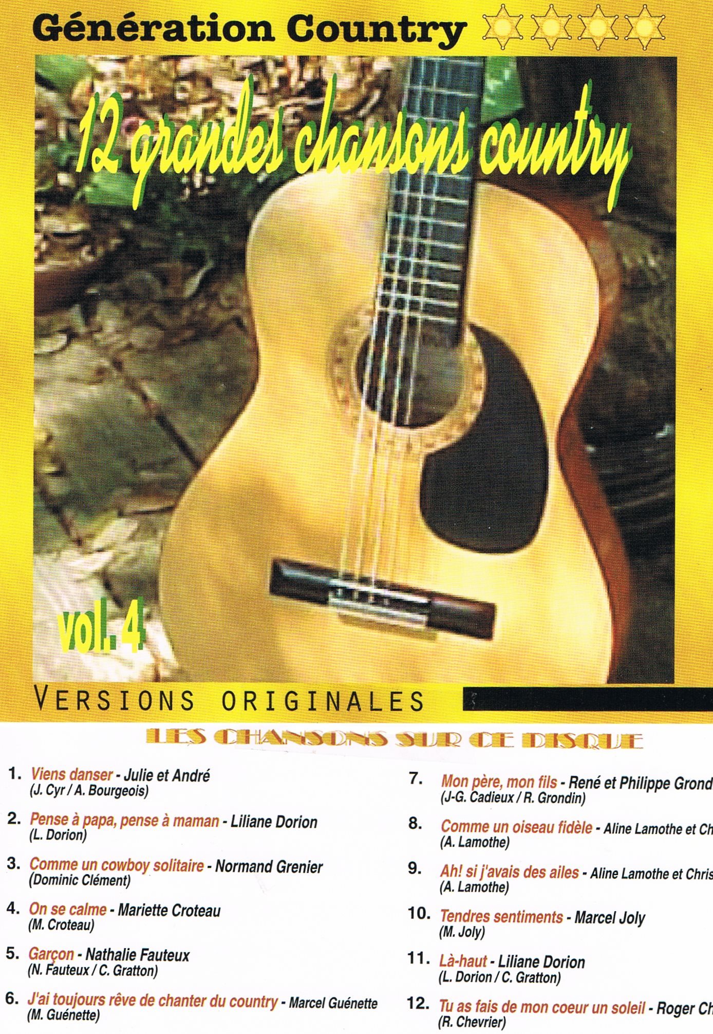 Génération Country - 12 Grandes Chansons Country, Vol. 4 [Audio CD] Artistes Variés