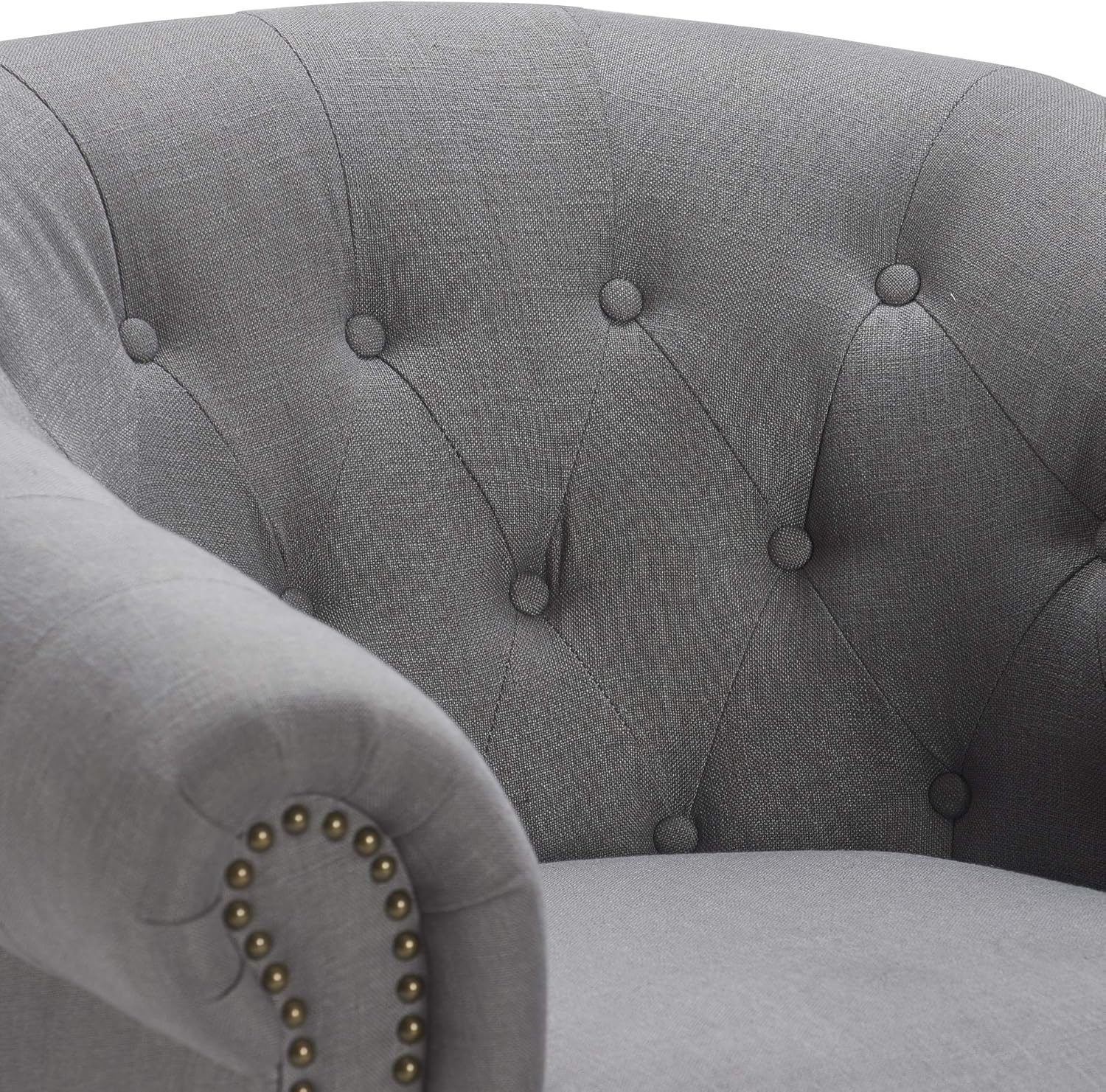 Finch Westport Tufted Club Chair, Gray