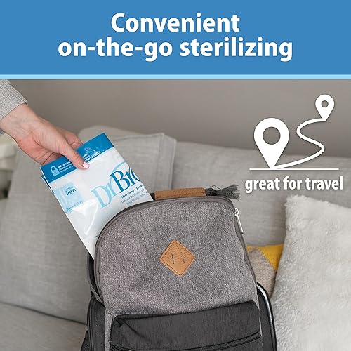 Miniatura 3 de Esterilizador a vapor de microondas Dr. Brown's, 5 unidades, paquete de de 1, Marrón