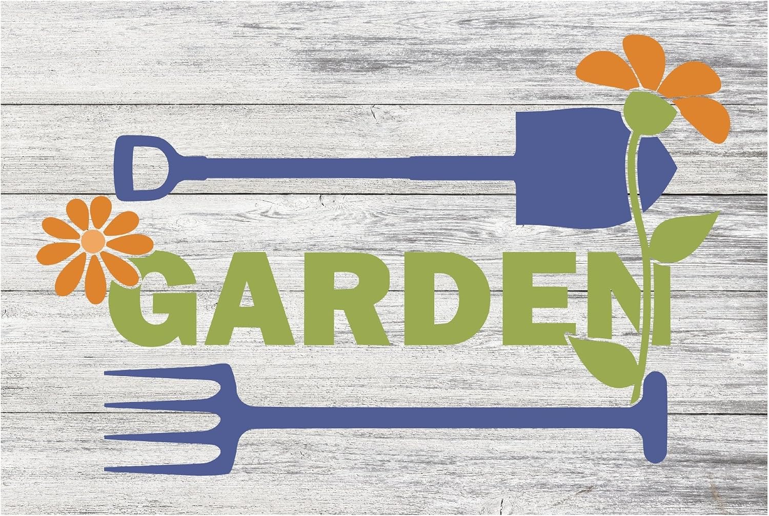 PhotoSteel Garden Home Decor Shabby Chic Metal Gardening Sign - 12" x 8"