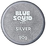 Blue Squid PRO Face Paint - Professional Water Based Single Cake Facepaint & Body Paints - SFX Makeup, Kids Adults Face Painting for Costume, Halloween, Cosplay - Metallic Silver 90g / 3oz