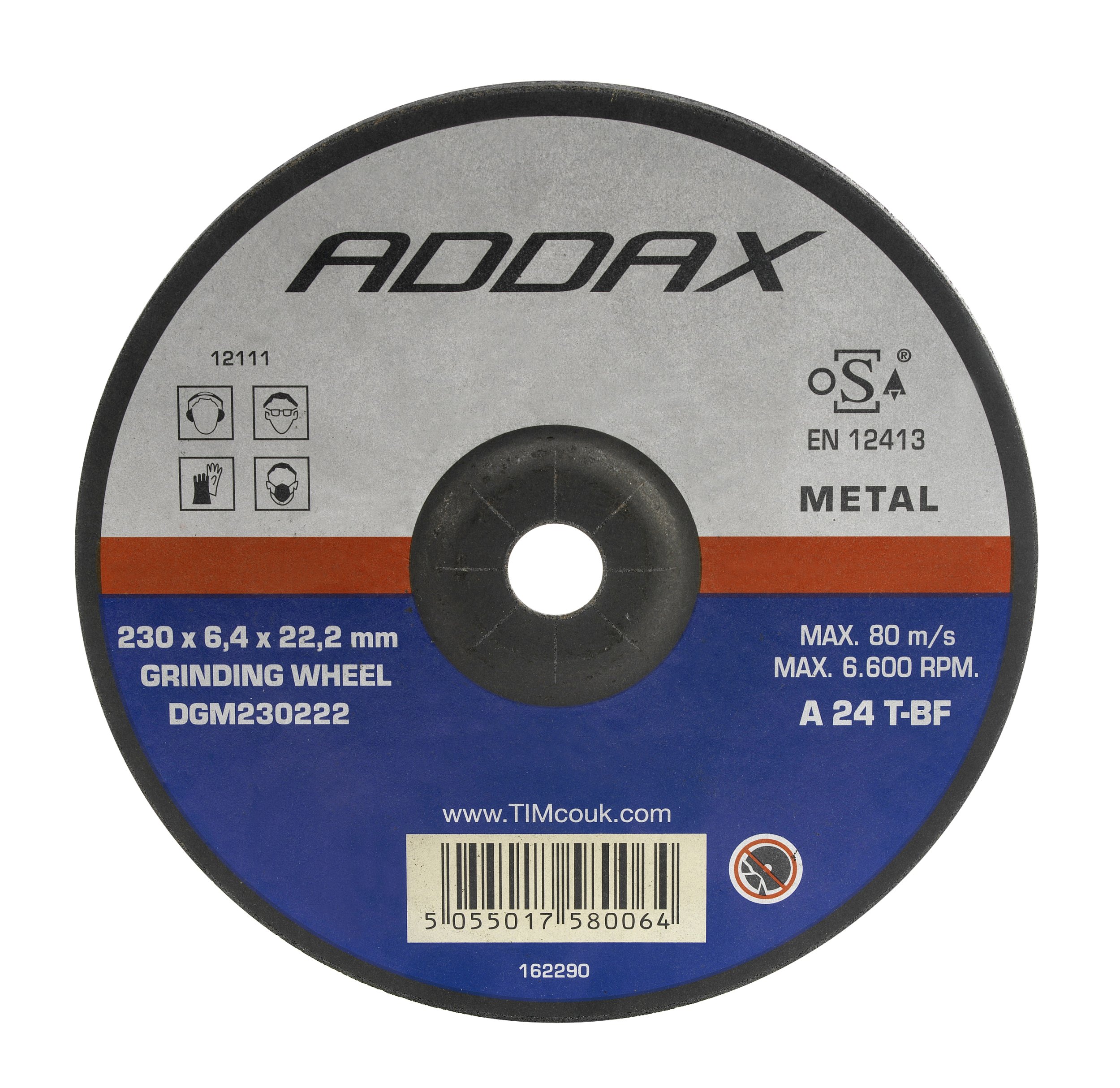 Disque de coupe métal 230mm TIMco à haute résistance pour meuleuse
