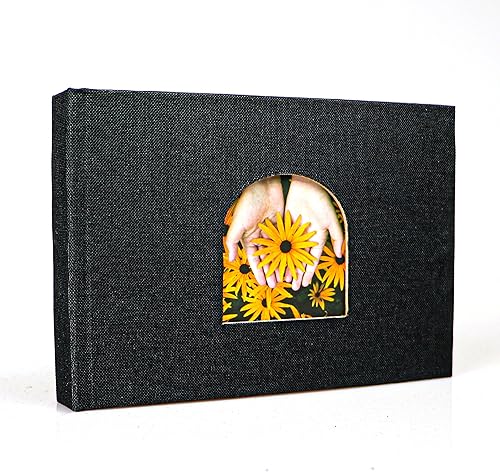 Holoary Álbum de fotos de 4 x 6 pulgadas, álbum de fotos con capacidad para 36 fotos horizontales, cubierta de tela de lino, pequeño libro de