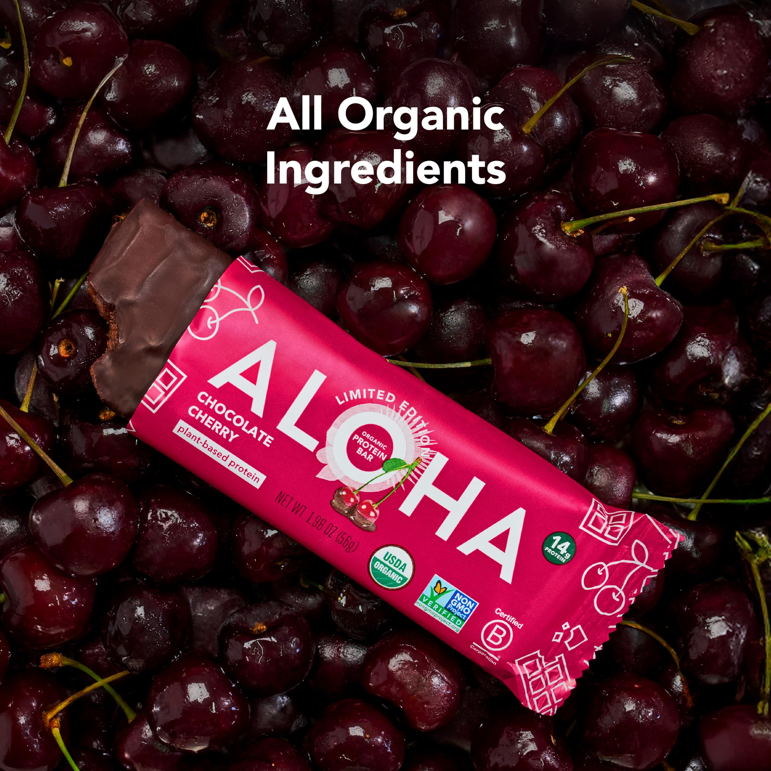 Amazon.com : ALOHA Organic Plant Based Protein Bars - Chocolate