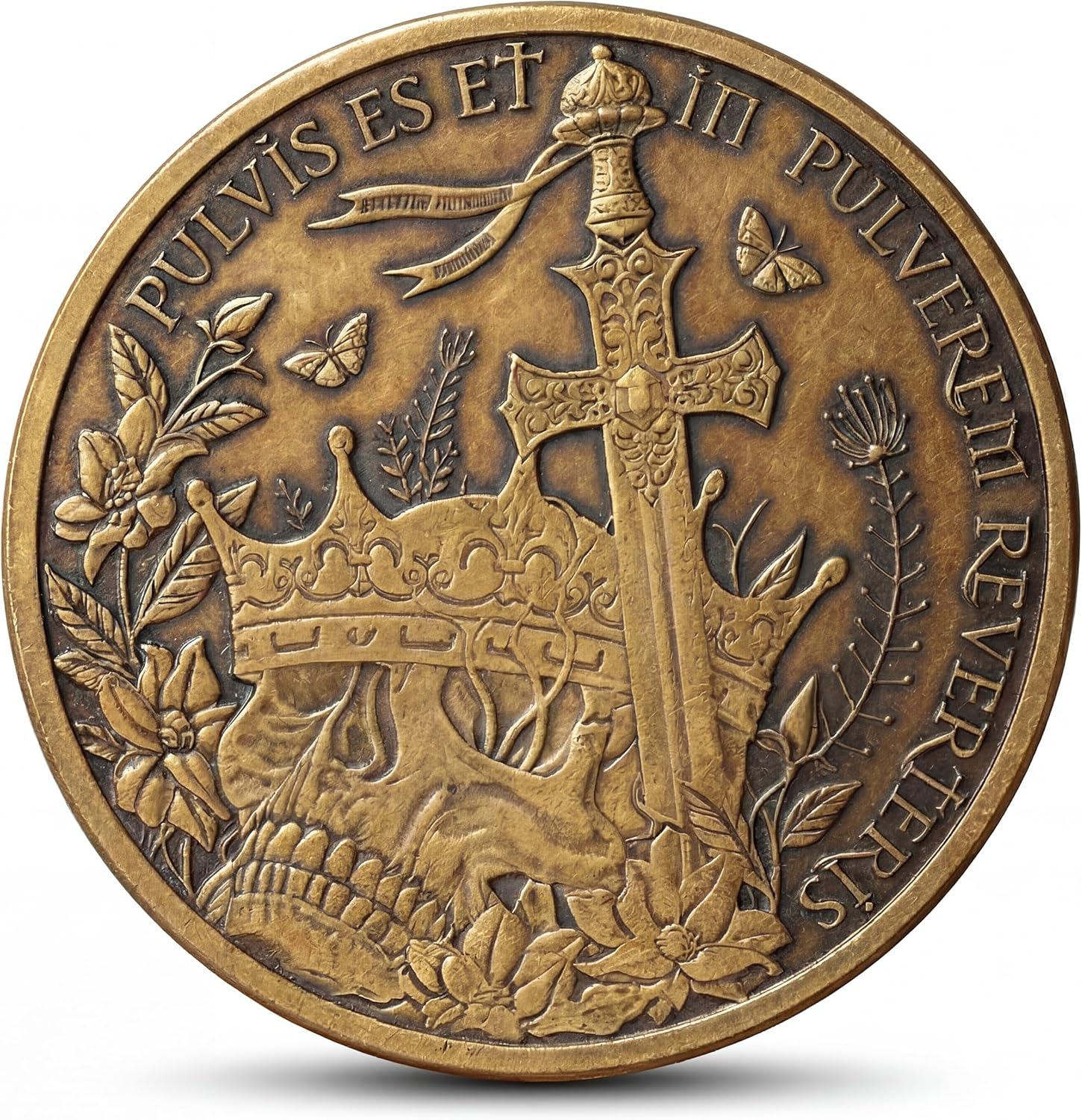 Vita Brevis Coin - Latin Memento Mori Challenge Coin - Stoic Reminder Inspirational EDC Medallion, Life is Short Gift for Men & Women