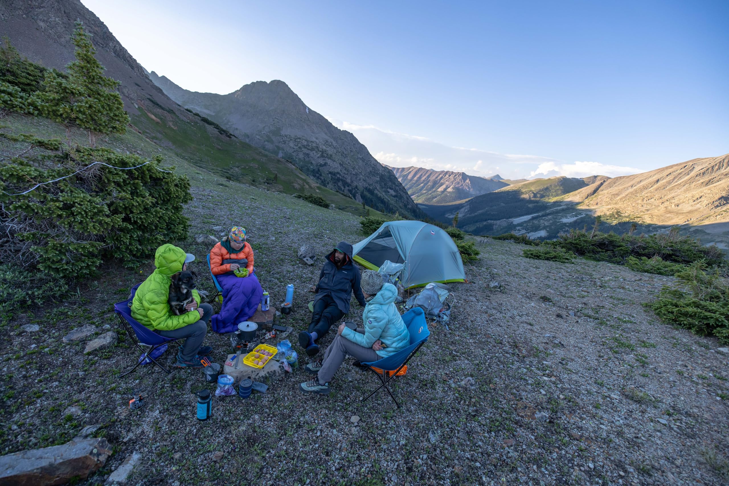 Big Agnes Skyline UL - Ultralight Camping Chair, Evening Primrose | Deep, wide seat and patented hub-less aircraft aluminum frame provide comfort for backpackers and campers